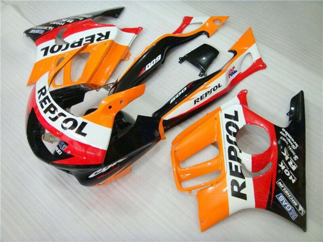 1995-1996 Honda CBR600 F3 Motorcycle Fairing - Orange White Red Glossy Black Repsol