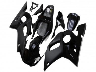 1998-2002 Yamaha YZF R6 Motorcycle Fairings - Glossy Black Matte Black