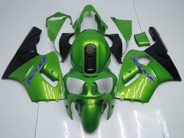 2000-2001 Kawasaki ZX12R Motorcycle Fairings - Green Black Blue