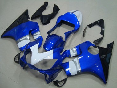 2001-2003 Honda CBR600 F4i Motorcycle Fairings - White Blue Glossy Black