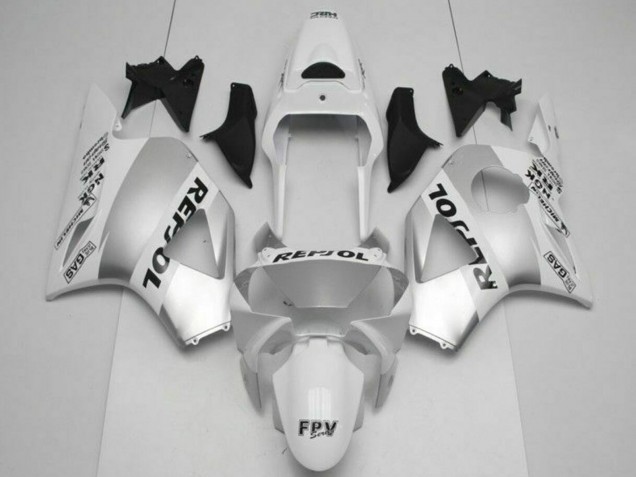 2002-2003 Honda CBR900RR 954RR Motorcycle Fairings - White Silver Black Repsol
