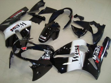 2002-2006 Kawasaki ZX12R Motorcycle Fairings - Glossy Black White West Red