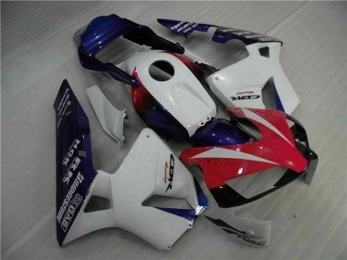 2003-2004 Honda CBR600RR Motorcycle Fairing - White Red Blue