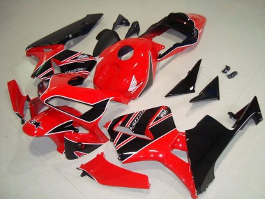 2003-2004 Honda CBR600RR Motorbike Fairings - Red Glossy Black