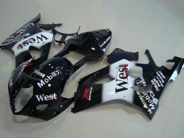 2003-2004 Suzuki GSXR 1000 Motorcycle Fairings - Glossy Black White West Red