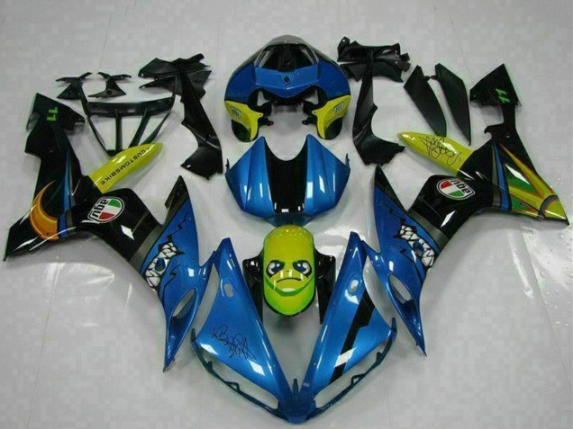 2004-2006 Yamaha YZF R1 Motorcycle Fairings - Blue Yellow Shark