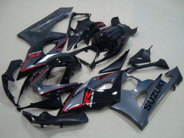 2005-2006 Suzuki GSXR 1000 Motorcycle Fairings - Glossy Black Matte Black Red