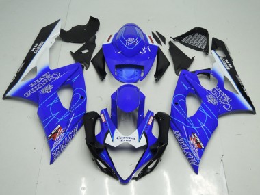 2005-2006 Suzuki GSXR 1000 Motorcycle Fairings - Blue White Black Corona
