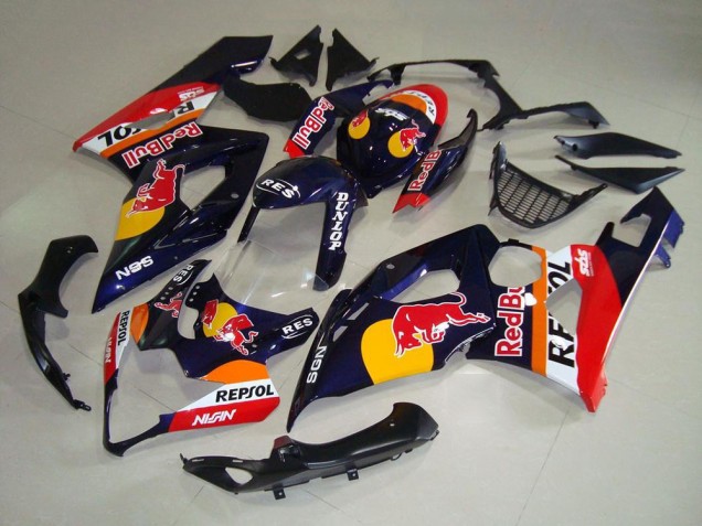 2005-2006 Suzuki GSXR 1000 Motorcycle Fairings - Dark Blue Yellow Red Bull Repsol