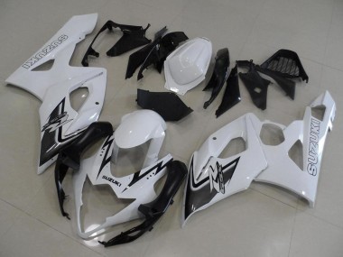 2005-2006 Suzuki GSXR 1000 Motorcycle Fairing - White Black