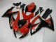 2006-2007 Suzuki GSXR 600/750 Motorcycle Fairings - Red Glossy Black