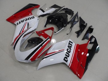 2007-2014 Ducati 1098 Motorcycle Fairings - White Red Green Glossy Black