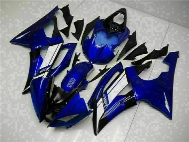 2008-2016 Yamaha YZF R6 Motorcycle Fairings - Blue White