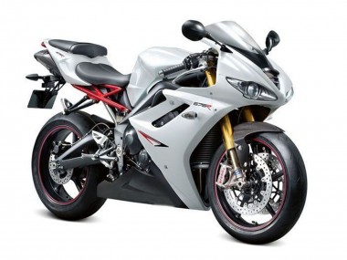 2009-2012 Triumph Daytona 675 Triple Motorcycle Fairings - Pearl White Black