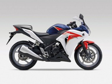 2011-2015 Honda CBR250RR Motorcycle Fairings - White Red Dark Blue Stripe