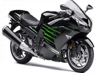 2012-2024 Kawasaki ZX14R ZZR1400 Motorcycle Fairings - Glossy Black Matte Black Green