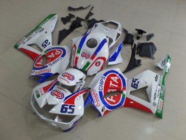 2013-2023 Honda CBR600RR Motorcycle Fairings - White Red Blue Pata 65