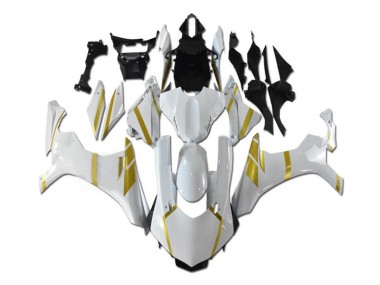 2015-2019 Yamaha YZF R1 Motorcycle Fairings - White Gold