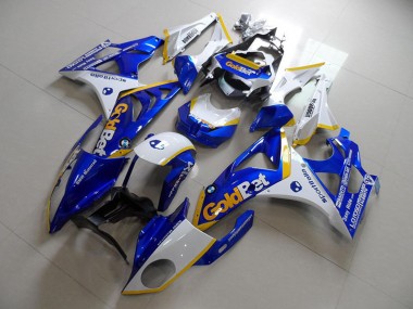 2009-2014 BMW S1000RR Motorcycle Fairings - White Yellow Blue GoldBet