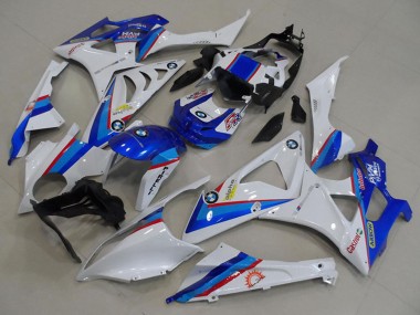 2009-2014 BMW S1000RR Motorcycle Fairings - White Red Blue Castrol Pirelli