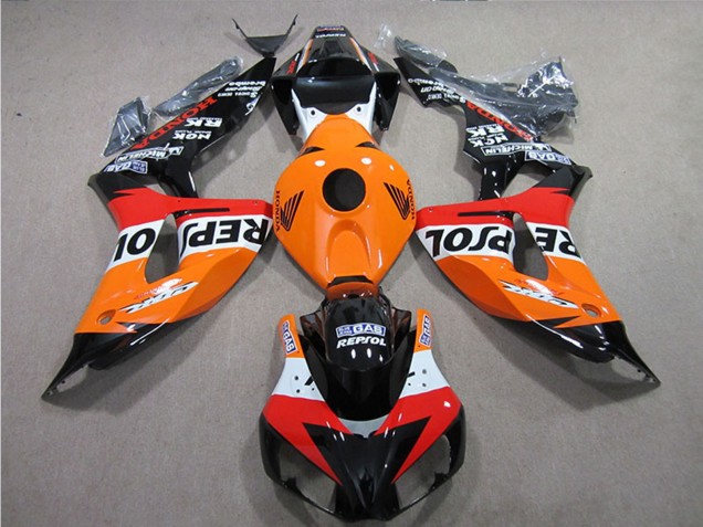 2006-2007 Honda CBR1000RR Motorcycle Fairings Kits - Orange White Red Glossy Black Repsol