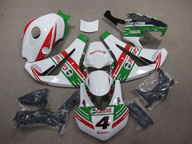 2008-2011 Honda CBR1000RR Motorcycle Fairings - White Red Green Castrol 4