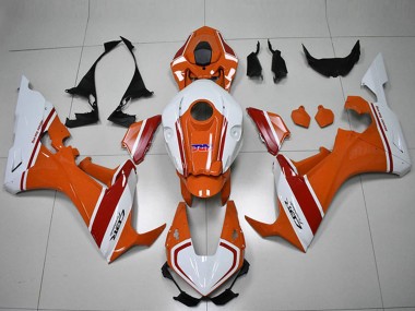 2017-2024 Honda CBR1000RR Motorcycle Fairings - White Orange Red HRC