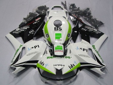 2013-2023 Honda CBR600RR Motorcycle Fairings - White Green Glossy Black Hannspree ETS