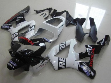 2000-2001 Honda CBR900RR 929 Motorcycle Fairings - White Glossy Black Red Repsol