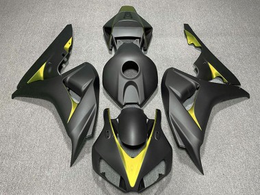 2006-2007 Honda CBR1000RR Motorcycle Fairings - Matte Black Yellow