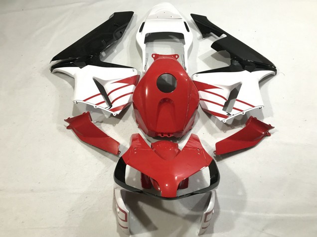 2003-2004 Honda CBR600RR Motorcycle Fairings - White Red Glossy Black