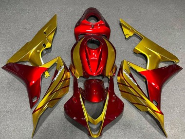 2007-2008 Honda CBR600RR Motorcycle Fairings - Gold Red