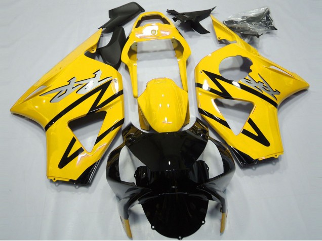 2002-2003 Honda CBR954RR Motorcycle Fairings - Yellow Glossy Black CBR Style