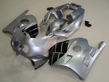 1990-1998 Honda CBR250RR Motorcycle Fairings - Silver Glossy Black