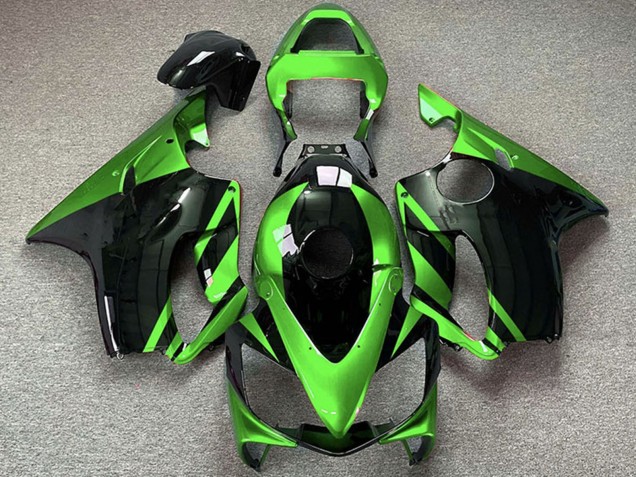 2001-2003 Honda CBR600 F4i Motorcycle Fairings - Green Glossy Black