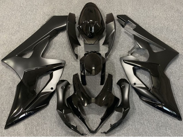 2005-2006 Suzuki GSXR 1000 Motorcycle Fairings - Glossy Black Matte Black