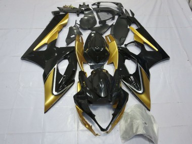 2005-2006 Suzuki GSXR 1000 Motorcycle Fairings - Gold Black
