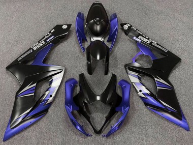 2005-2006 Suzuki GSXR 1000 Motorcycle Fairings - Matte Black Blue