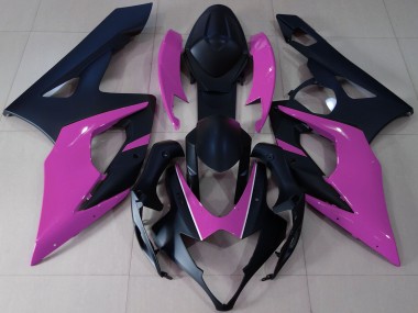 2005-2006 Suzuki GSXR 1000 Motorcycle Fairings - Matte Black Pink