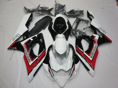 2005-2006 Suzuki GSXR 1000 Motorcycle Fairings - White Red Black Yoshimura