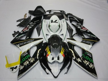 2005-2006 Suzuki GSXR 1000 Motorcycle Fairings - White Black Yellow Red GREEN RockStar