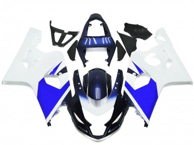 2004-2005 Suzuki GSXR 600 / GSXR 750 Motorcycle Fairings - White Blue