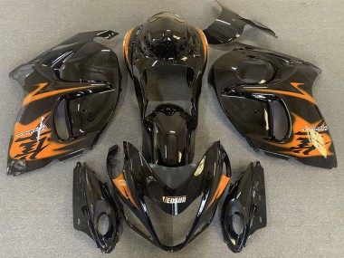 2008-2020 Suzuki GSXR 1300 Motorcycle Fairings - Glossy Black Orange