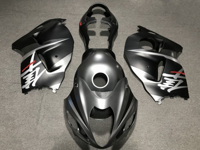 1996-2007 Suzuki GSXR 1300 Motorcycle Fairings - Matte Silver Black