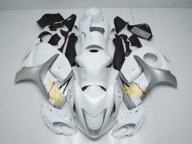 2008-2020 Suzuki GSXR 1300 Motorcycle Fairings - White Silver Yellow
