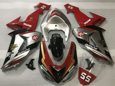 2006-2007 Kawasaki ZX10R Motorcycle Fairings - Red Silver Gold Black