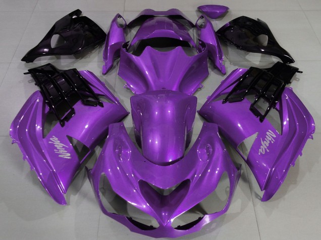 2012-2024 Kawasaki ZX14R ZZR1400 Motorcycle Fairing - Purple Black