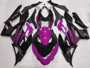 2018-2024 Kawasaki Ninja 400 Motorcycle Fairings - Purple Glossy Black Matte Black OEM Style