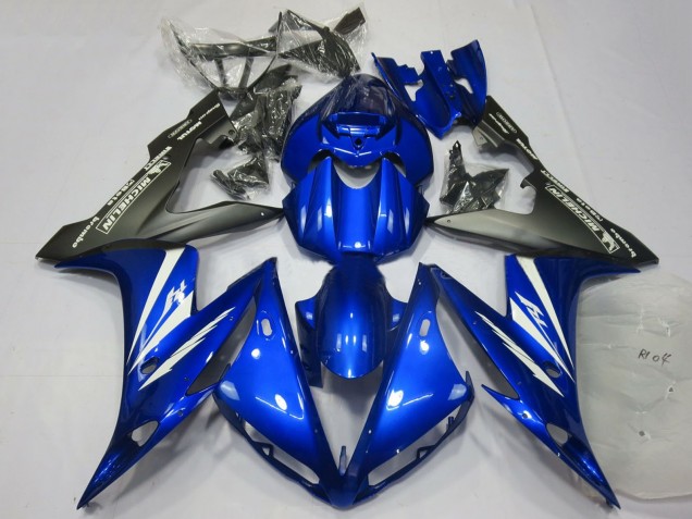 2004-2006 Yamaha R1 Motorcycle Fairings - Blue White Matte Black