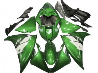 2012-2014 Yamaha R1 Motorcycle Fairings - Green White
